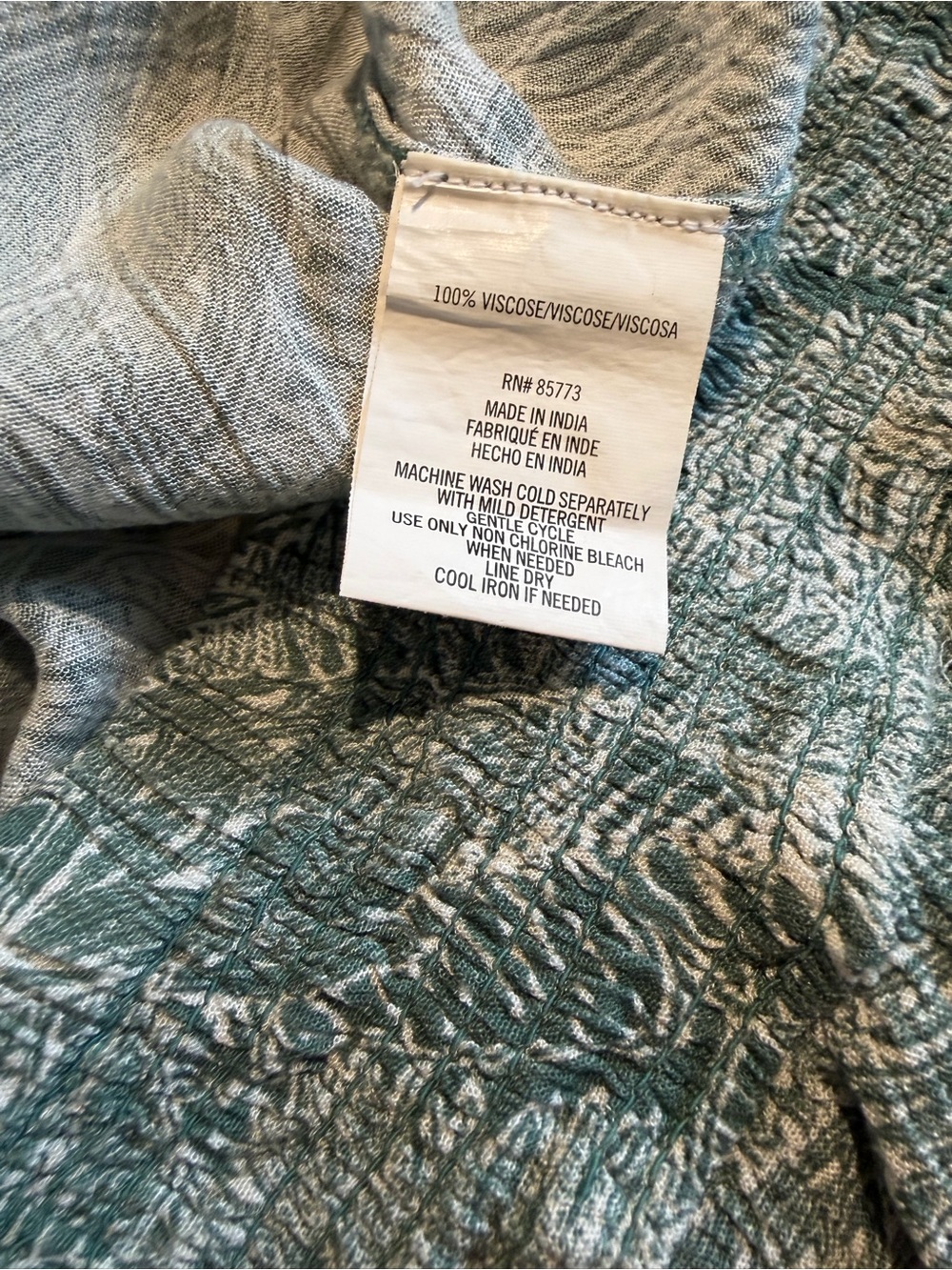 O'Neill Teal & White Leaf-Print Wide-Leg Pants - Picture 5 of 5